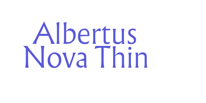 Albertus Nova Thin Font Download