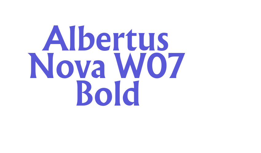 Albertus Nova W07 Bold Font Download