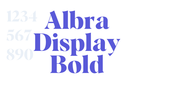 Albra Display Bold font free