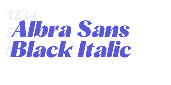 Albra Sans Black Italic font free