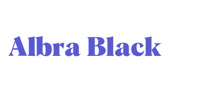 Albra Black Font Download