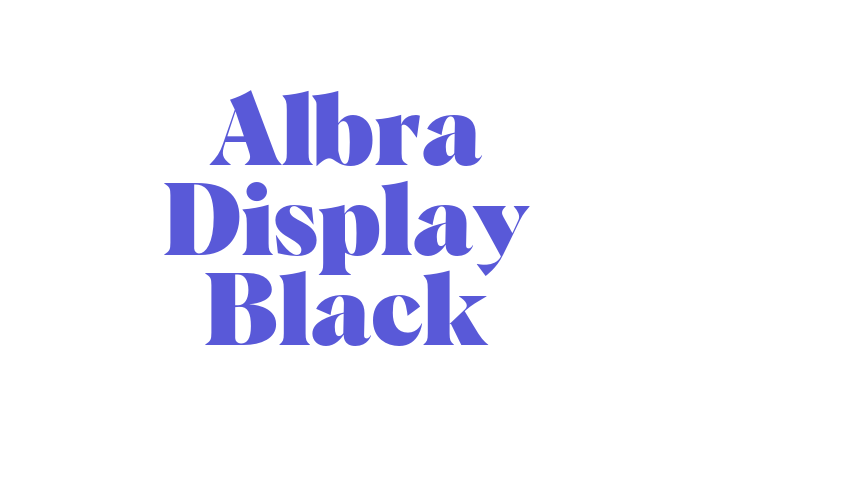 Albra Display Black Font