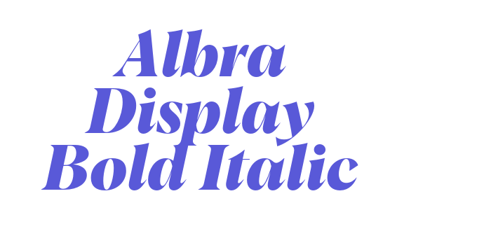 Albra Display Bold Italic Font Download