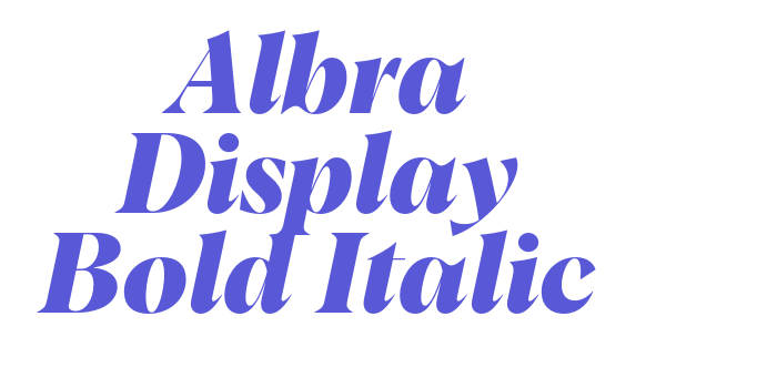 Albra Display Bold Italic Font