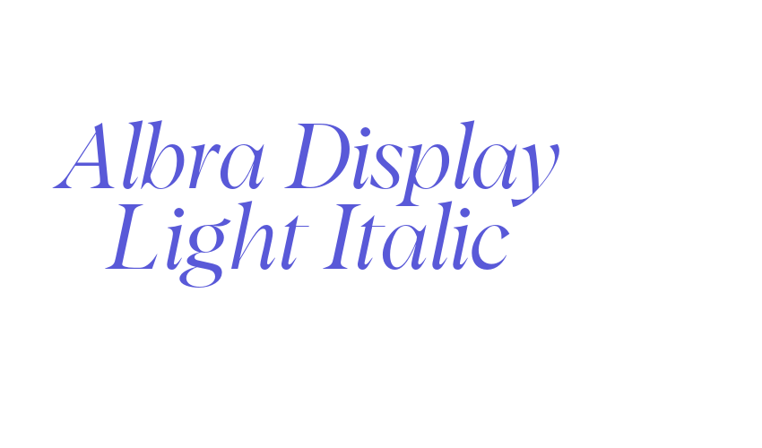 Albra Display Light Italic Font