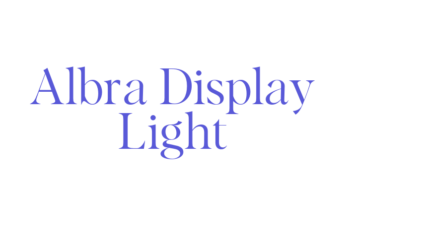 Albra Display Light Font