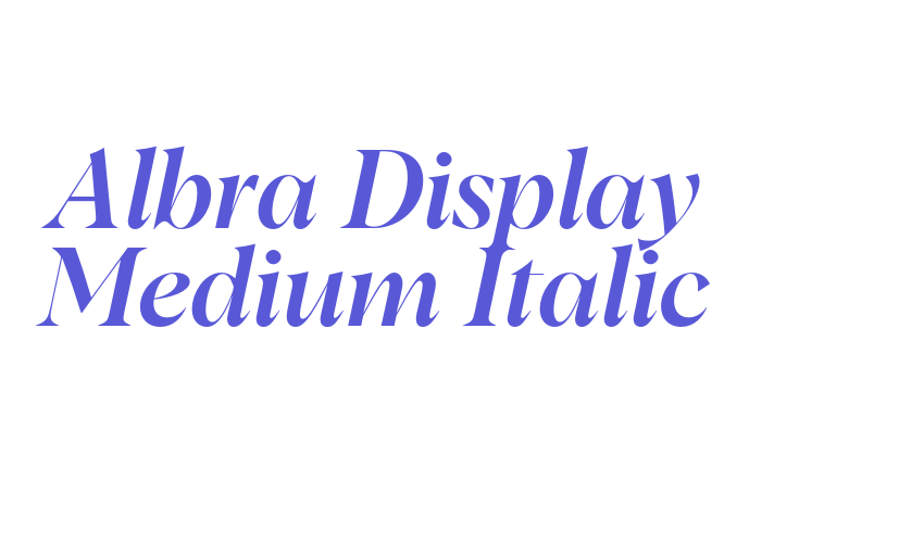 Albra Display Medium Italic Font