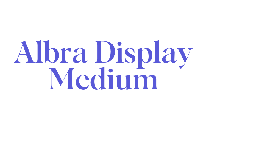 Albra Display Medium Font