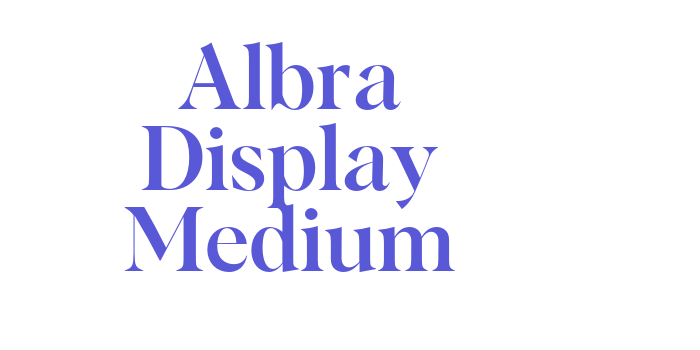 Albra Display Medium Font Download