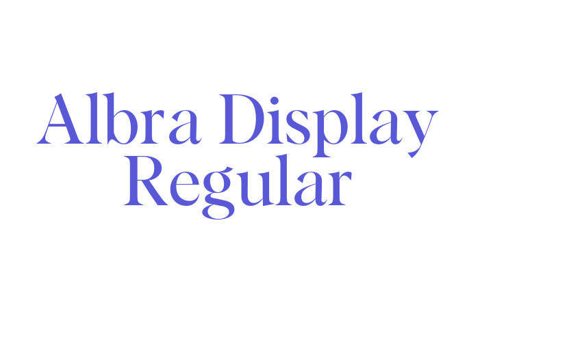 Albra Display Regular Font