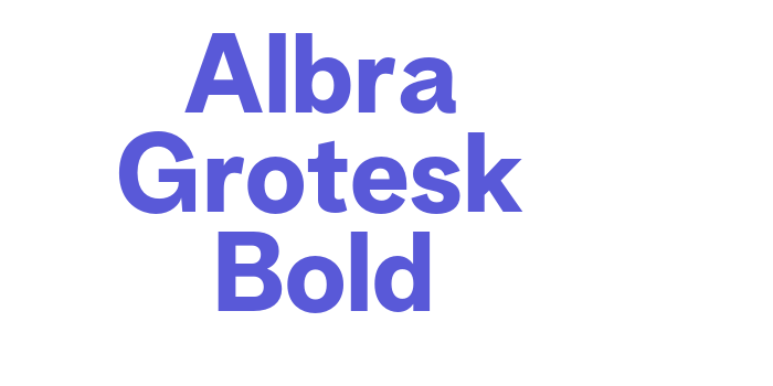 Albra Grotesk Bold Font