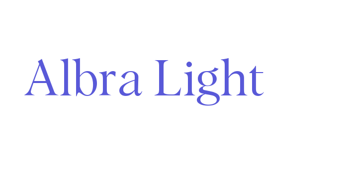 Albra Light Font