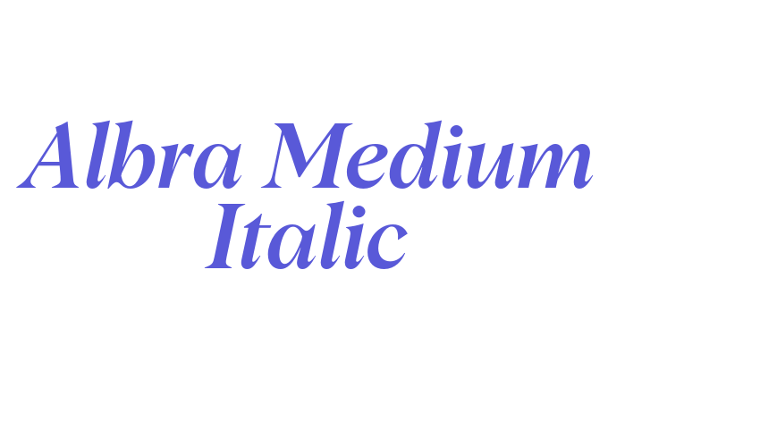 Albra Medium Italic Font