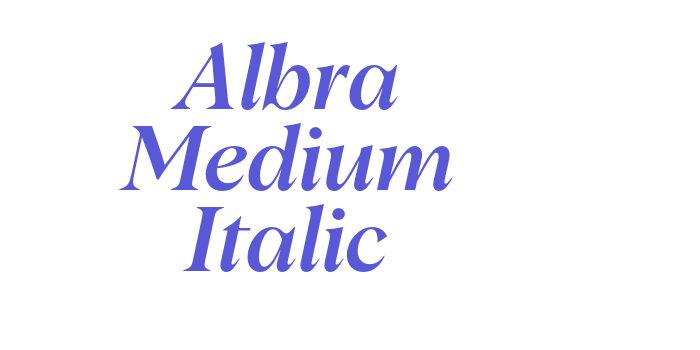 Albra Medium Italic Font Download