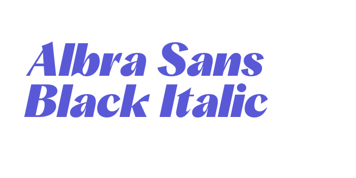 Albra Sans Black Italic Font Download