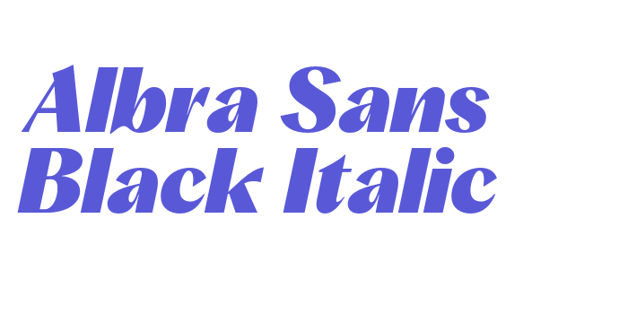 Albra Sans Black Italic Font