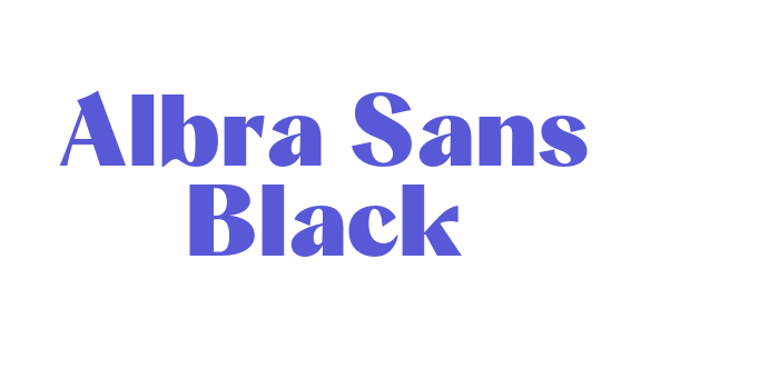 Albra Sans Black Font Download