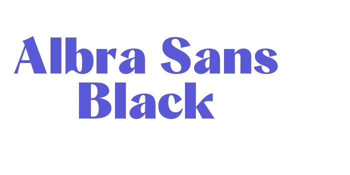 Albra Sans Black Font