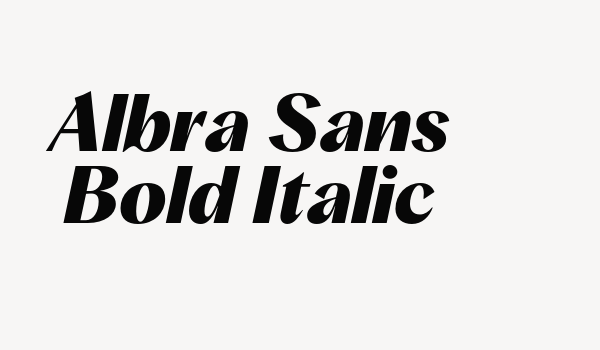 Albra Sans Bold Italic Font