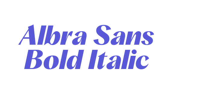 Albra Sans Bold Italic Font Download