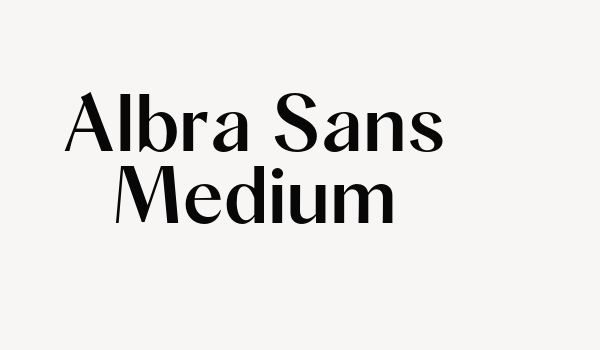 Albra Sans Medium Font