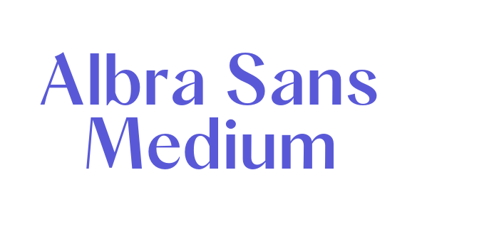 Albra Sans Medium Font