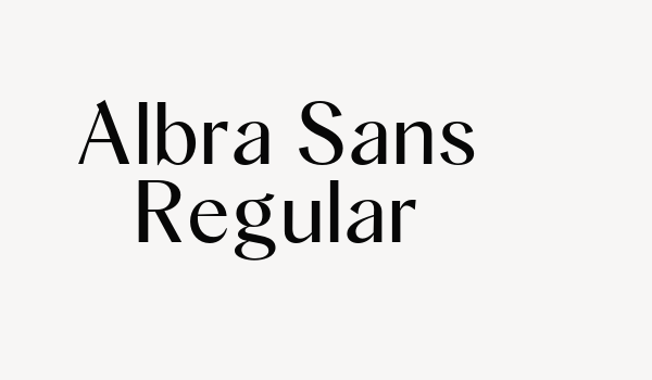 Albra Sans Regular Font