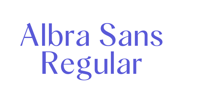 Albra Sans Regular Font