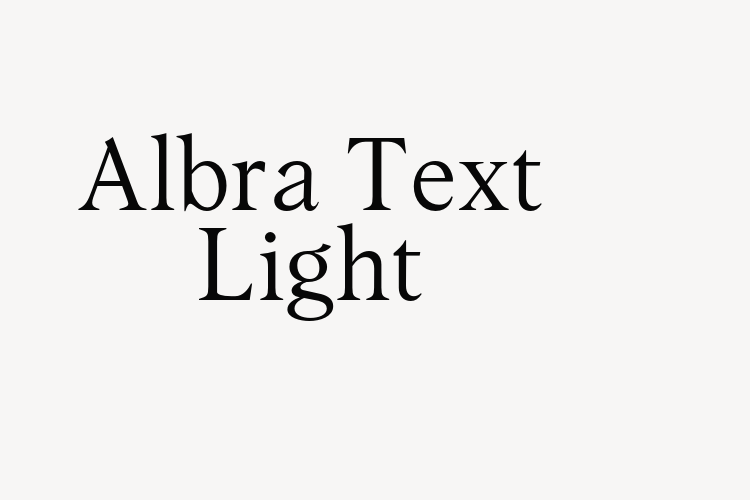 Albra Text Light font download