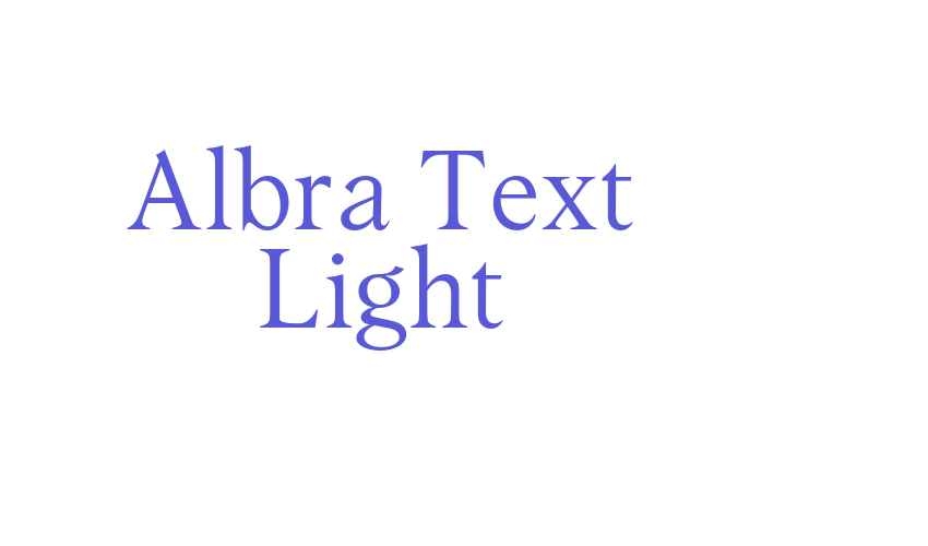 Albra Text Light Font