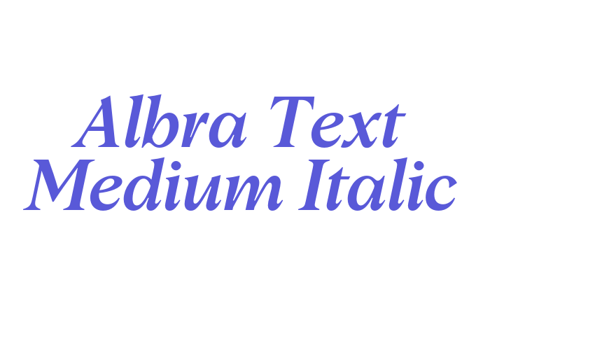 Albra Text Medium Italic Font