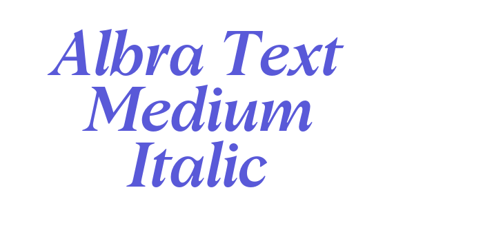 Albra Text Medium Italic Font Download