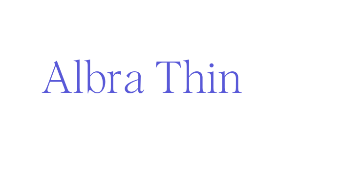 Albra Thin Font Download