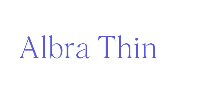 Albra Thin Font