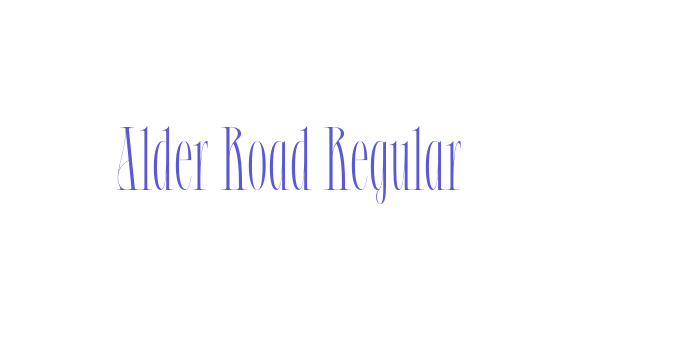 Alder Road Regular Font Download