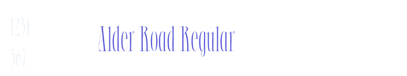 Alder Road Regular-related font