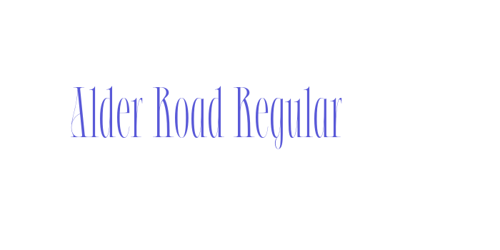 Alder Road Regular Font