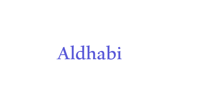 Aldhabi Font