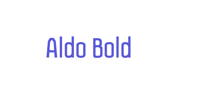 Aldo Bold Font Download