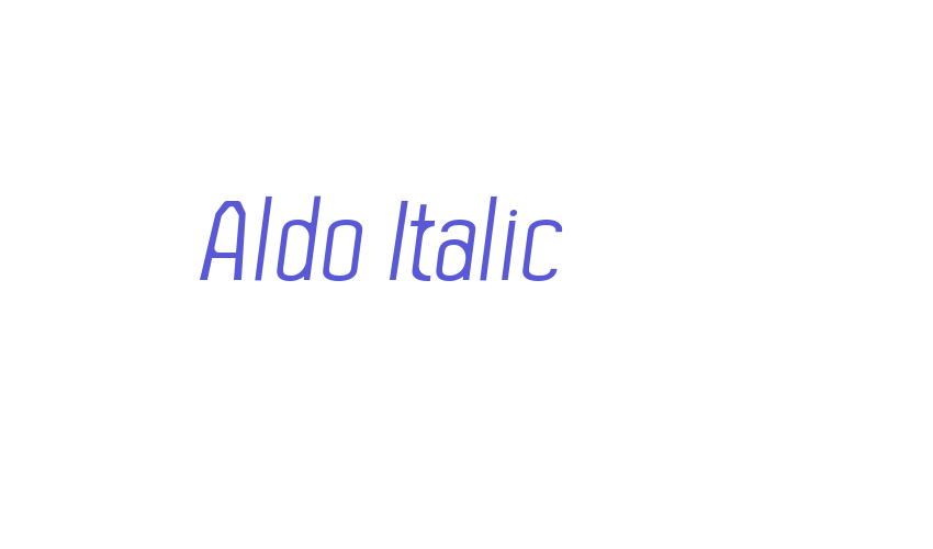 Aldo Italic Font Download