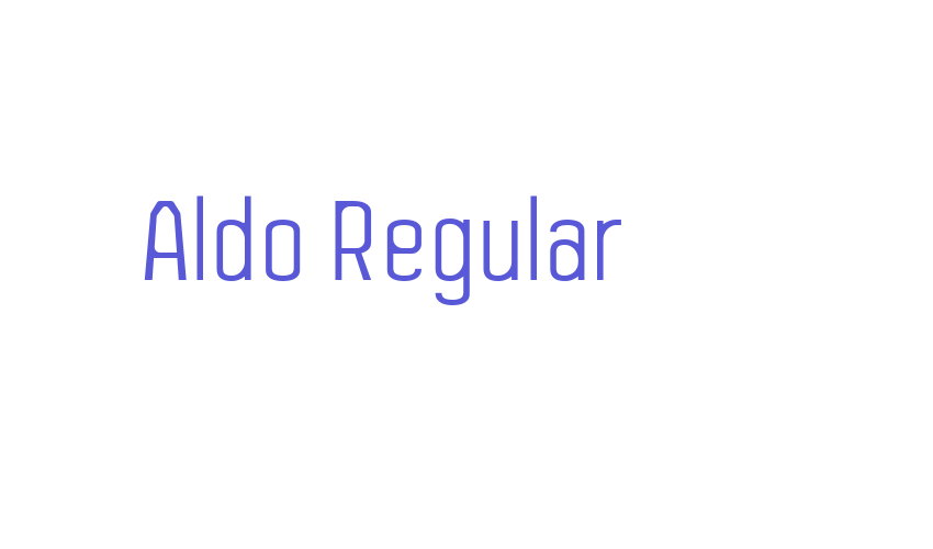 Aldo Regular Font Download