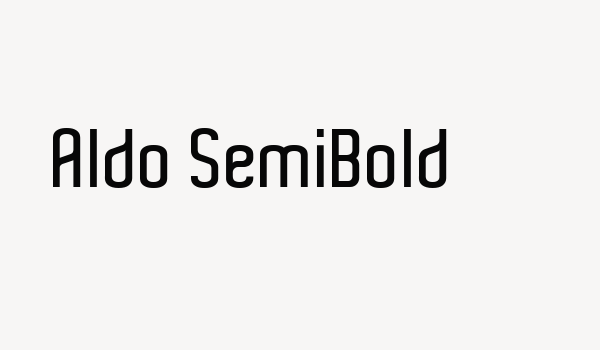 Aldo SemiBold Font