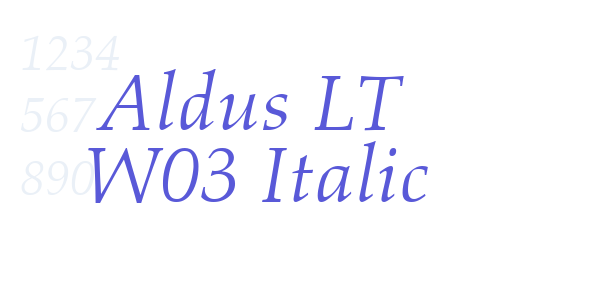 Aldus LT W03 Italic font free