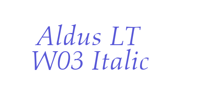 Aldus LT W03 Italic Font Download