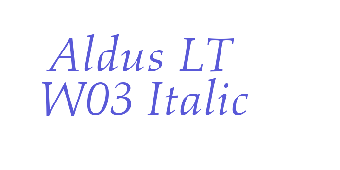 Aldus LT W03 Italic Font