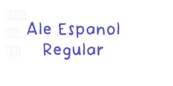 Ale Espanol Regular font free