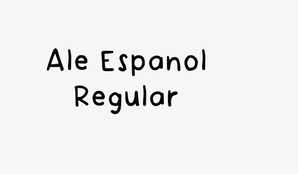 Ale Espanol Regular Font