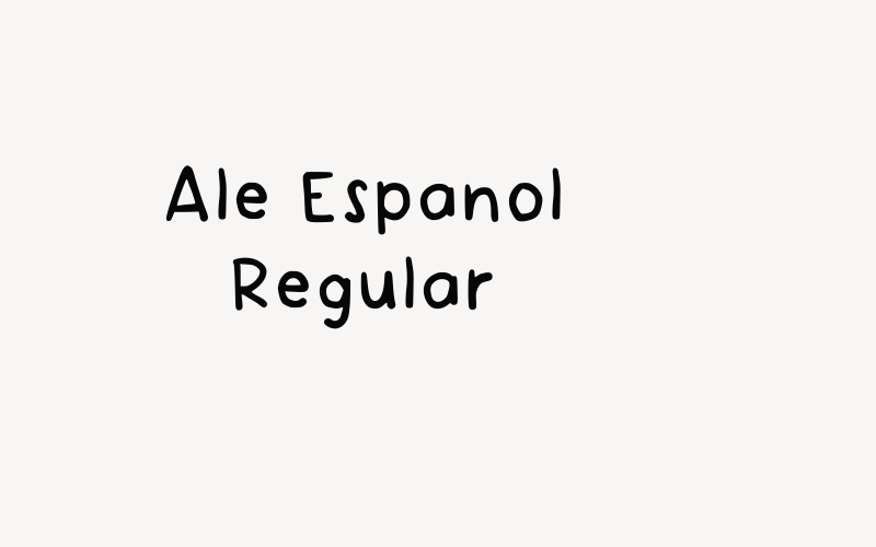 Ale Espanol Regular Font