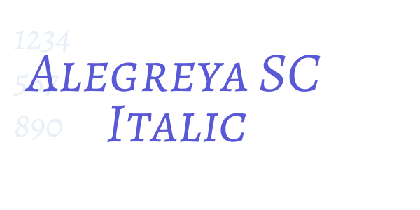 Alegreya SC Italic font free