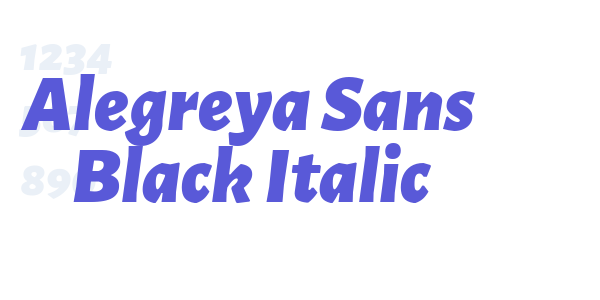 Alegreya Sans Black Italic font